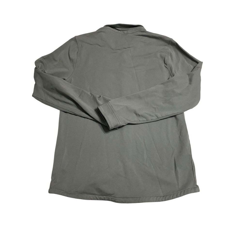 Vuori Boulevard Shirt Jacket Mens M Medium Grey Button Up French Terry Shacket - Picture 7 of 7